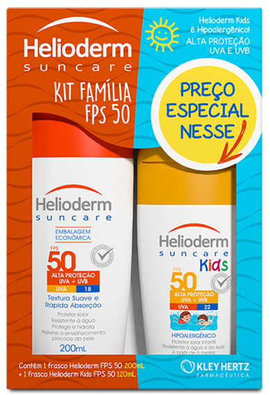 Helioderm Kit FPS 50 200ml + Kids 2D Alta